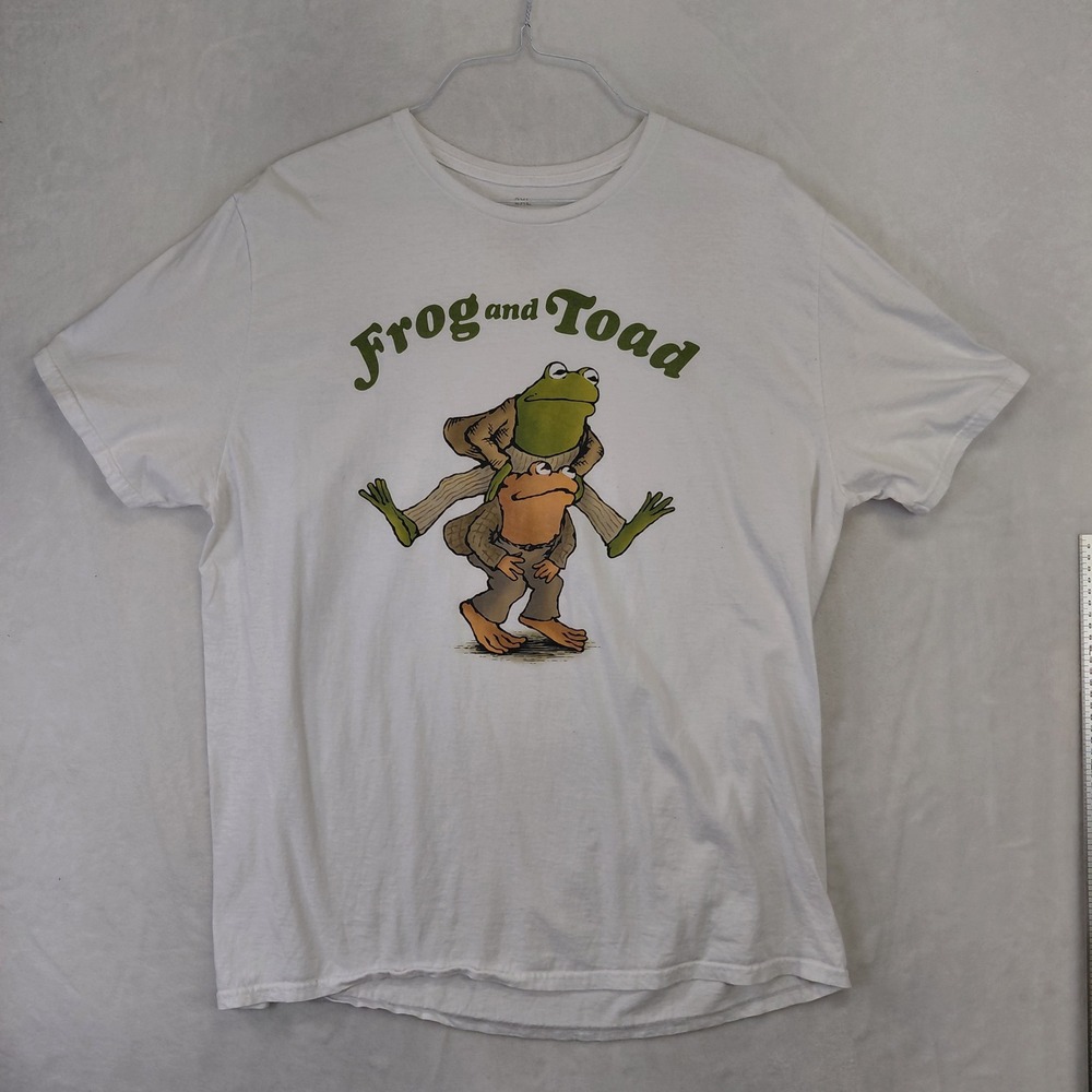 Frog and Toad Together Graphic T-Shirt Mens 2XL White Arnold Lobel Book Tee